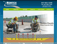 Tablet Screenshot of nortexconcretelift.com